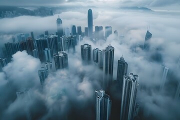 fog in the city