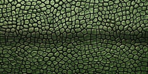 Close-up Snake Skin Pattern. Tropical Lizard, Reptile Natural Green Textured Background. Generative AI