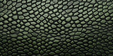 Green Reptile Skin Texture. Close-up Natural Pattern. Snake Skin. Generative AI