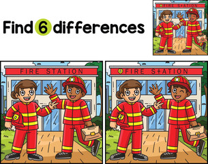 Firefighter Friend Find The Differences