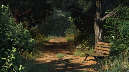 Hiking Trail empty outdoor scenario