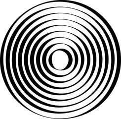 Obraz premium Circle concentric pattern. Geometric vortex ring shape