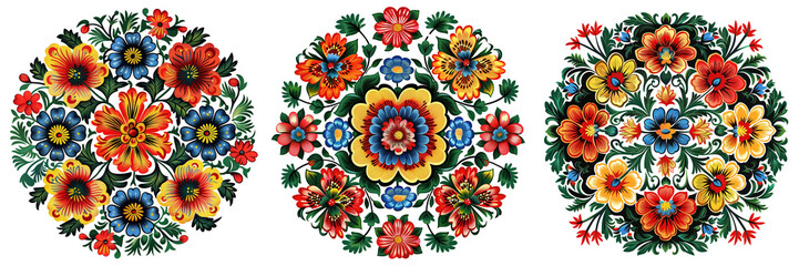 Ukrainian ornament. Pattern with flowers. Clipart