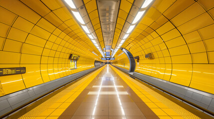 Metro station in Warsaw Poland