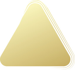 Gold triangle rounded brush frame