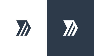 letter m monogram logo design vector illustration - obrazy, fototapety, plakaty