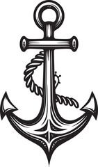 Sailor Anchor Vector Illustration with Nautical Banner