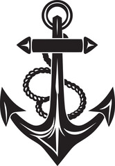 Sailor Anchor Vector Illustration with Vintage Compass