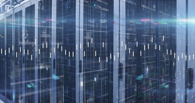 Image of data processing over computer servers