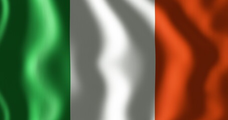 Fototapeta premium Image of waving flag of ireland