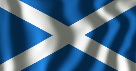 Naklejka premium Image of waving flag of scotland