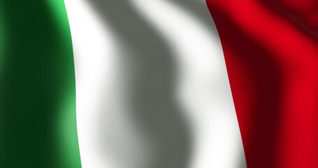 Fototapeta premium Image of waving flag of italy