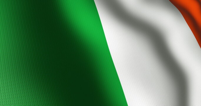 Naklejki Image of waving flag of ireland