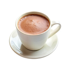 Obraz premium a cup of hot chocolate with coffee beans and coffee beans