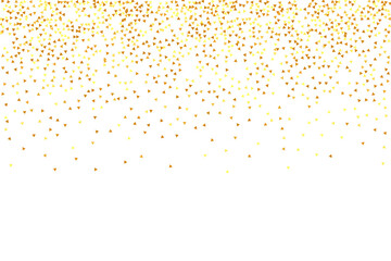 Gold Confetti. Isolated Golden Dust Particles.