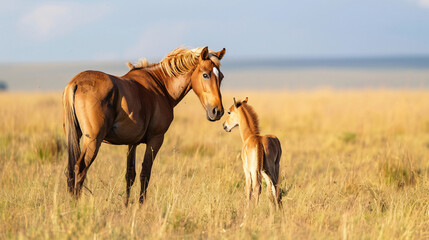 Mother and Foal at Masai Mara National Reserve Ken