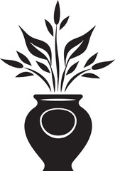 Elegant Vase Line Art Vector Symbol
