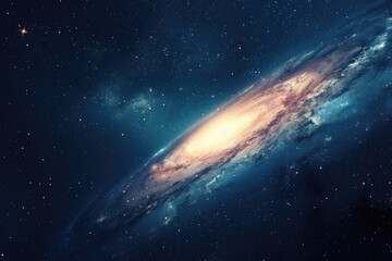 Andromeda Galaxy: Exploring the Celestial Universe of Space and Astronomy in the Night Sky - obrazy, fototapety, plakaty