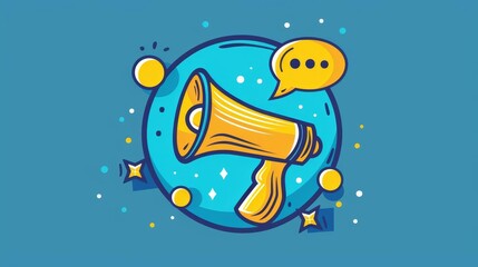 megaphone with speak up speech bubble motivational message for activism and social justice vector illustration