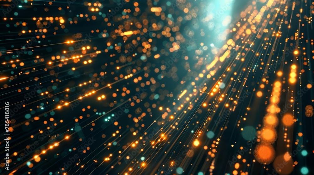 Aufkleber mesmerizing abstract technology background with glowing big data visualization futuristic digital il