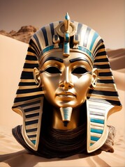 mask of King Egypt tot anh amon - obrazy, fototapety, plakaty