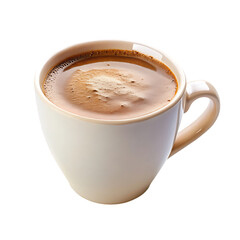 Obraz premium a cup of hot chocolate with coffee beans and coffee beans