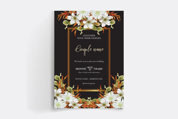  bridal shower floral invitation template
