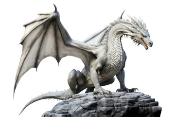 Fototapeta premium PNG Whiet dragon dinosaur animal representation