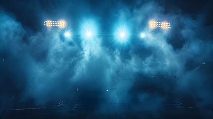 Stadium Lights Ignite Anticipation Before the Big Game. Concept Sports, Stadium, Lights, Anticipation, Game Day