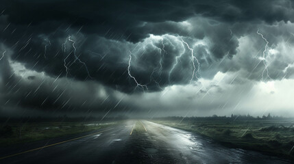 lightning in the storm  high definition(hd) photographic creative image - obrazy, fototapety, plakaty