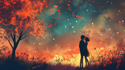 Obraz na płótnie Canvas I LOVE You - Valentine's Day concept