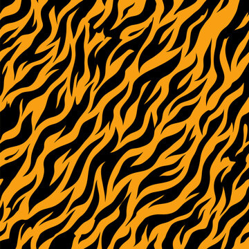 Abstract tiger art seamless pattern.