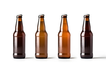 Craft beer bottle mockup isolated on background