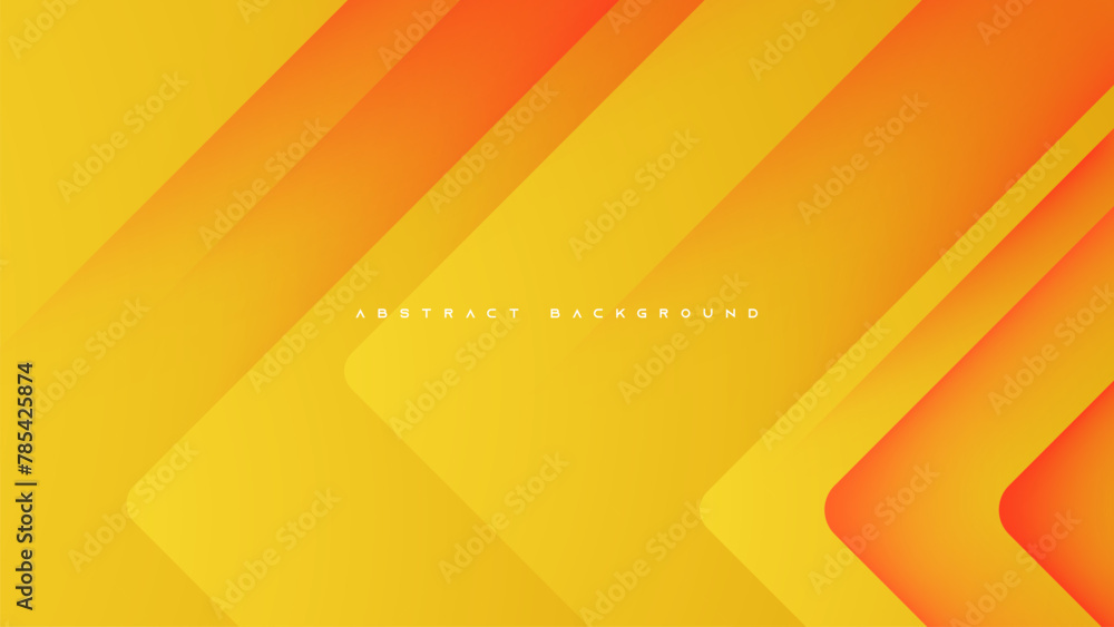 Poster orange abstract arrow shape background design vector.