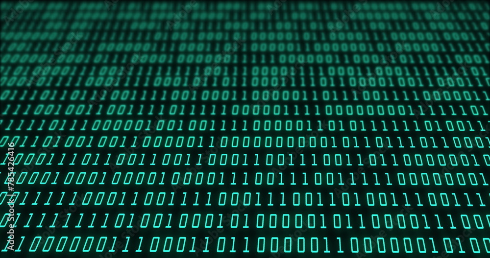 Aufkleber image of data processing on black background