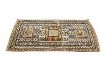 hand-woven, decorative wool Turkish carpet - 785427234