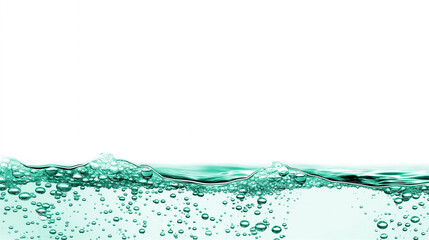 Green water level splash isolated on white with space for copy