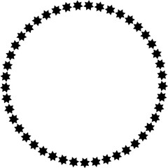 Stars circle round frame icon. Design element