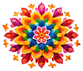 PNG  Diwali rangoli pattern flower petal - obrazy, fototapety, plakaty