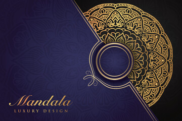 Luxurious mandala background and banner design, suitable for design templates for greeting cards, 