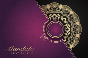 Luxurious mandala background and banner design, suitable for design templates for greeting cards, 