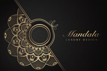 Luxurious mandala background and banner design, suitable for design templates for greeting cards, 