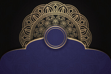 Luxurious mandala background and banner design, suitable for design templates for greeting cards, 