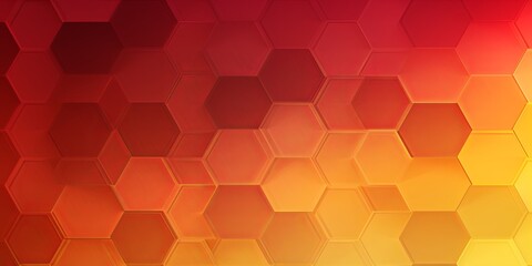 Red and yellow gradient background with a hexagon pattern in a vector illustration