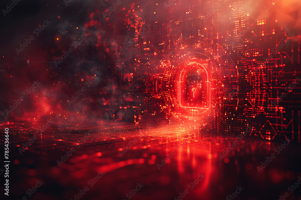 Poster protected computer system: firewall, encryption, and lock