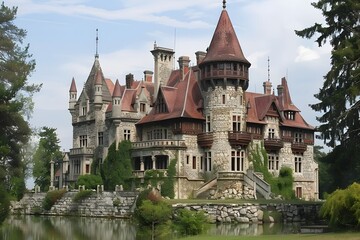 Obraz premium castle in the city