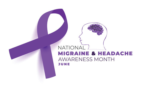 National Migraine and Headache awareness month. background, banner, card, poster, template. Vector illustration.