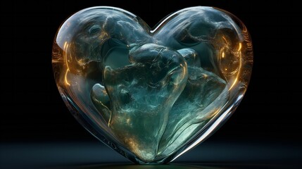 Transparent Love heart