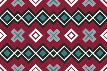 Motif Ikat Paisley Embroidery Background. Ikat Pattern Geometric Ethnic Oriental Pattern traditional.aztec Style Abstract Vector illustration.design for Texture,fabric,clothing,wrapping,sarong.