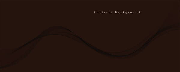 Abstract vector background with brown wavy lines
